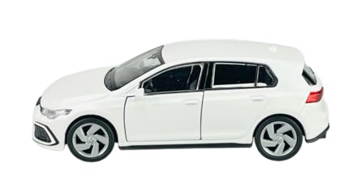 Welly VW Volkwagen Golf 8 VIII GTI 5 Türer Weiss 8. Generation Ab 2019 ca 1/34-1/39 Metall Modell Auto Die Cast Neu im Kasten