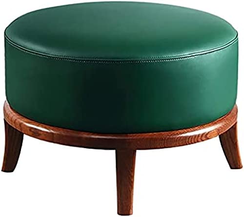 Repose-pieds multifonction rond en cuir avec structure robuste