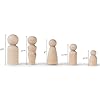 Koalabu Natural Unfinished Wooden Peg Doll Bodies, Quality People Shapes, Great for Arts and Crafts, Birch and Maple Wood Turnings, Artist Set of 40 in 5 Different Shapes and Sizes #4