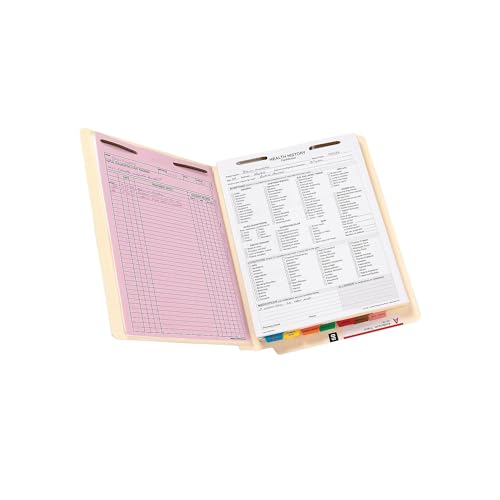 Smead 100% Recycled End Tab Fastener File Folder, Shelf-Master Reinforced Straight-Cut Tab, 2 Fasteners, Letter Size, Manila, 50 per Box (34160)