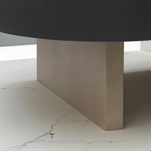 Image of The Attic Noir Luxe Coffee Table Set of 2 | Black Marble Finish | Modern Center & Side Table Combo for Living Room | Metal Base | Stylish Designer Furniture