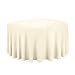 Craft and Party Premium Polyester Tablecloth - for Wedding, Restaurant or Banquet use (120" Round, Ivory)