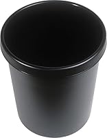 helit H6105895 - Papierkorb „the german“, 18 Liter, schwarz, mit umlaufendem Griffrand, aus Kunststoff, 1 Stück – Ansicht 2
