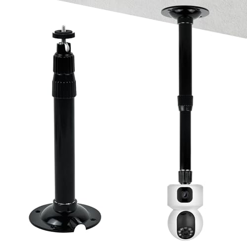Soporte Montaje Extensible Cámara Seguridad CCTV, Soporte Camara Vigilancia de Montaje Ajustable Telescópico 20 40cm, Montaje Pared Montaje en Techo Adecuado para Sistema de Vigilancia Seguridad