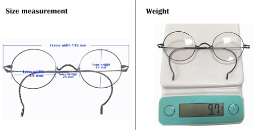 Image of Circleperson Pure Titanium Eyeglasses Vintage round Cable temple Light Weight