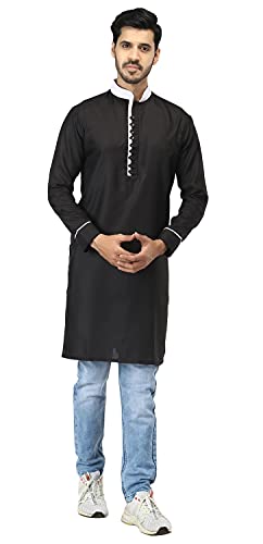 Image of Leriya Fashion Men's Slub Cotton pathan Suit Kurta