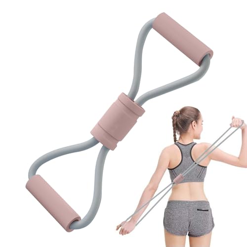 Bandas de resistencia para fitness, figura 8, bandas elásticas perfectas para ejercicio, bandas de ejercicio con asas antideslizantes | Para yoga en casa, estiramiento de espalda, pecho, hombro, brazo
