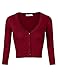 Produktbild Damen Kurze Cardigan Strickjacke Kuschelig Weich, L, Weinrot
