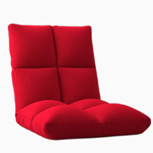 Chaise de sol pliante bleue 20,5 pouces avec dossier réglable pour salon