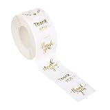 PATIKIL 500Stück Danke Aufkleber 1' Runde Selbstklebeetiketten Kleine Danke Aufkleber Rolle Für Kleine Unternehmen Verpackungskartons Umschläge Danke Style11