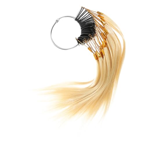 NOLITOY 30 pièces Nuancier Cheveux Naturels Échantillons Vrais Cheveux pour Test Couleur Nuancier Mèches pour Salon Coiffure pour Analyse de Couleur