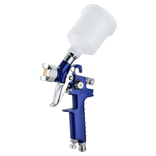 Osilly Car Touch Up Spray Gun with 1 mm Nozzle Vehicle Spraying Gravity Feed Paint Sprayer Include 125ml Capacity Cup Auto Air Spray Paint Gun Universal for Motorhome Automobile Truck (Blue)