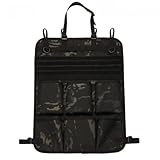 アウトドア多目的吊り下げバッグ、多機能車用収納バッグ、車用シートバック収納バッグ、タクティカル車用吊り下げバッグ、キャンプ用吊り下げ収納バッグ、吊り下げキャンプ用食器収納、食器セット (ブラックスコーピオン,59*46*3cm)