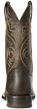 Ariat Mens Sport Herdsman Western Boot Black Deertan 12 | Image 4