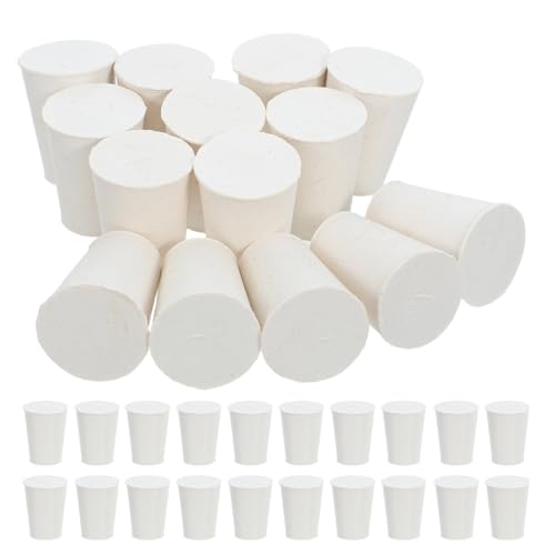 SHINEOFI 50 Pièces Bouchon Caoutchouc pour Tube à Essai Résistant à Haute Température Étanchéité Adapté aux Laboratoires Scientifiques