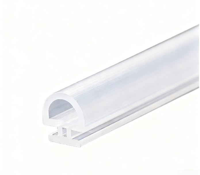 Tira de sellado de silicona TPE de 10 metros para deslizamiento de aluminio, diseñada para adaptarse a ranuras para prevención de fugas de aire y polvo (B)