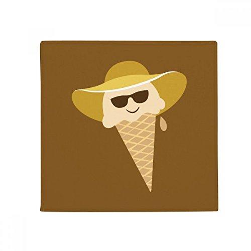 Tapis de sol antidérapant en polyester filé motif chapeau et lunettes - 2