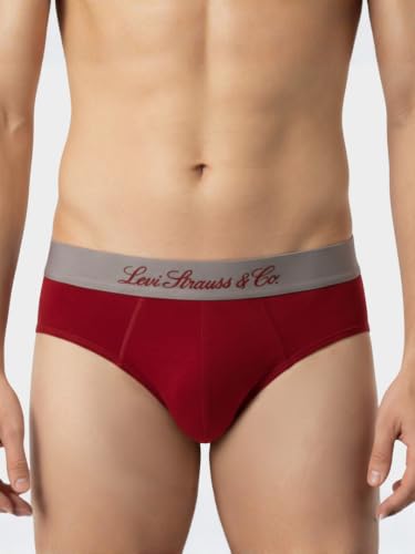 Image of Levi's 073 Cotton Elite Brief | Premium Men's Brief Underwear | 4-Way Stretch | Outer Elastic Waistband | Double-Layered Pouch | Pack of 2