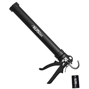 KLRStec PRO XL 600ml cartridge pers van metaal – Gesloten professioneel 4K zak cartridge pistool voor alle gangbare 310-600ml kit- en lijmpatronen (siliconen, acryl, klei etc.) met toebehoren