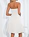 MEROKEETY Women's Summer Strapless Dress 2026 Tube Top Off Shoulder Homecoming Graduation Cocktail Party Club Mini Dresses, White, X-Large