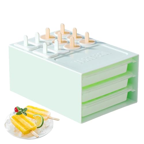 Moldes de Palas de Silicona - Moldes de palas reutilizables, moldes de paletas de fácil liberación con palitos | Herramienta de cocina para gelatina, golosinas, aperitivos, bebidas frías