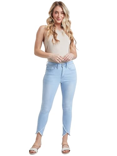 Royalty For Me Womens Women's High Rise Tulip Hem Ankle Jean4