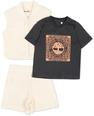 Timberland Baby Boys' T-Shirt + Shorts T-Shirt + Shorts (Pack of 1), orange, 80