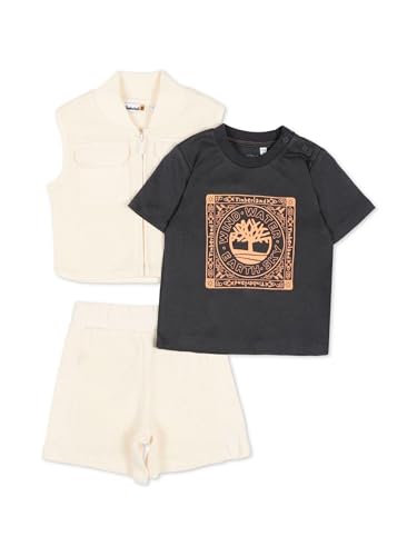 T-shirt+shorts Timberland chic : ensemble haut de gamme en coton peigné bébé
