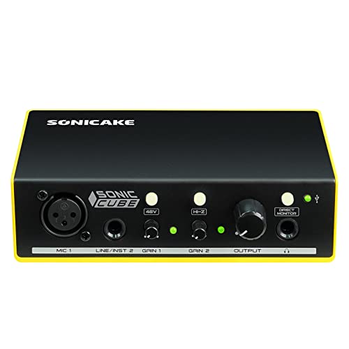 SONICAKE Sonic Cube Audio Interface Computer USB Audio Interfaces Analogue Preamps for Music Performance and Sound Recording