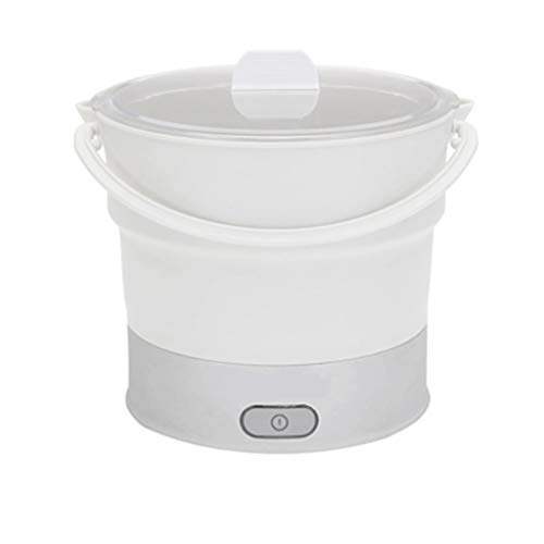 Preisvergleich Produktbild Elektrische Bratpfanne Falten Silikon elektrische Bratpfanne Nudeltopf Reise tragbare Reise elektrischer heißer Topf Dampfkessel (Color : Gray, Size : One Code)