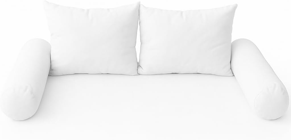 Prolinemax Style 1 Crib Size Pillow & Bolster Cushion Polyester Fiberfill Inserts for Outdoor Indoor Daybed Porch Swing Bed | Insert ONLY |