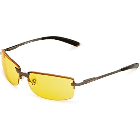 Eyelevel Night Driver 2 Rectangle Men's Sunglasses Shiny Dark Gun One Size Cover