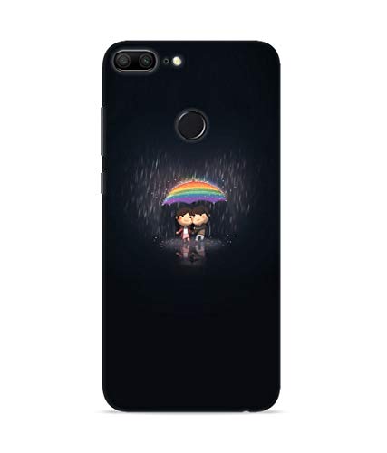Image of Silence Printed Boy and Girl with Umbrella Under The rain Designer Hard Back Case Cover for Huawei Honor 7 Lite