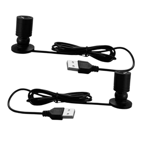 Angoily USB Cabinet Spotlights for Jewelry Display, 2pcs Small Led Spot Lights White Light 1w, Indoor Display Lighting for Showcase and Kitchen Cabinets