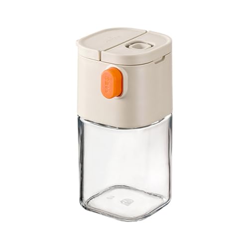 Salero cuantitativo ajustable de vidrio para condimentos y especias para cocinar, botella multiusos para condimentos de cocina