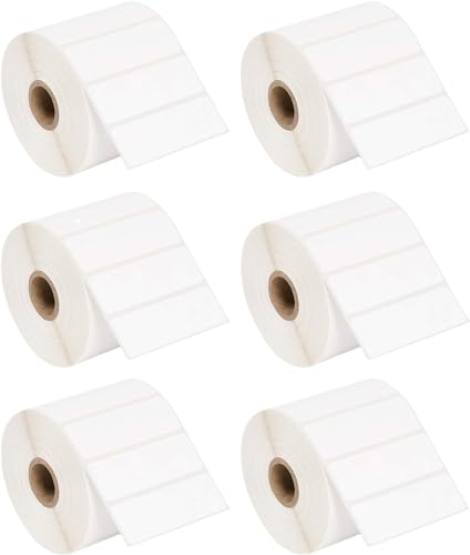 Image of True-Ally 50x15 Direct Thermal Barcode Label Sticker - 50mm x 15mm - 2000 Labels Per Roll - White Self Adhesive Sticker for Printing Barcoding (6 Roll per Pack (12000 Labels))