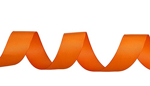Atrbb 25 Yards 1 Inch Solid Grosgrain Ribbon Roll For Gift Wrapping Diy Hair Accessories (Orange) #TOP1