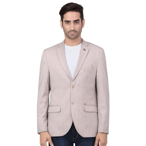Image of Cantabil Checkered Full Sleeves Notch Lapel Casual Blazer for Men | Casual Blazer for Men | Men Blazer for Casual | Blazer for Men Casual (P MBZC00055)