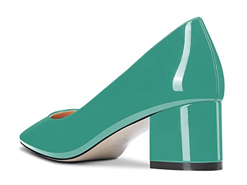 Escarpins bout carré anti-douleur talon bloc 5 cm HDEUOLM