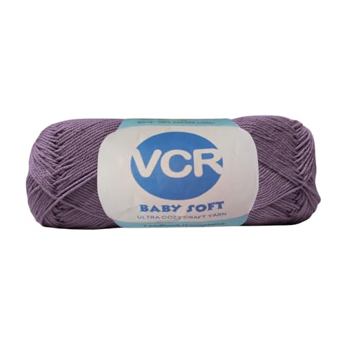 Image of VCR 4Ply Wine Yarn, 100 Grams Hank, 320 Meters Length, Cotton Combed Ball for Crochet and Knitting, Soft Crosia Threads, Pack of 1 Yarn, Suitable for DIY Crafts