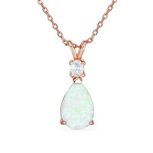 Collier opale anti-ternissement en argent rose avec cristaux cz confort