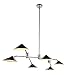 Elegant Lighting 1529G71PN Berkley - Six Light Adjustable Chandelier, Polished Nickel Finish