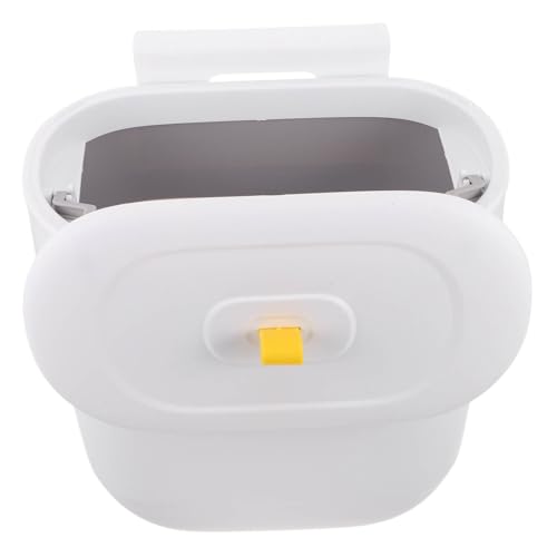 Caneca de basura blanca para cocina y baño con tapa