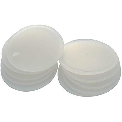 Leak Proof Platinum Silicone Sealing Lid Inserts/Liners for Mason Jars (10 Pack, Wide Mouth) Cover