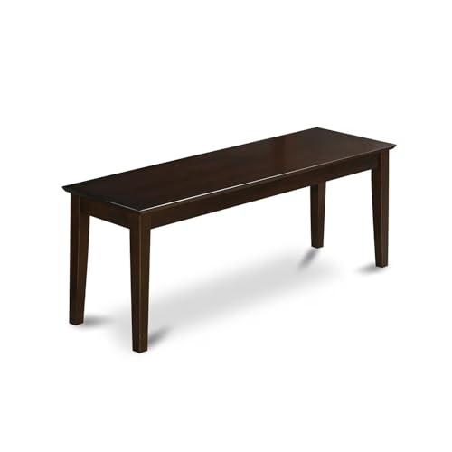 Luxe by East West Furniture Capri Kitchen Bench with Wood Seat, 51x15x18 Inch, CAB-CAP-W