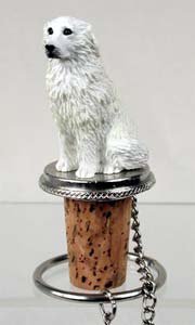 Conversation Concepts Poodle Wine Bottle Stopper, White