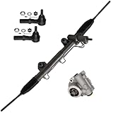 Detroit Axle - RWD Rack and Pinion Kit for 2002-2005 Dodge Ram 1500 [with Seal Kit] 2003 2004 Rack and Pinion Assembly Power Steering Pump Front Outer Tie Rod Ends Replacement
