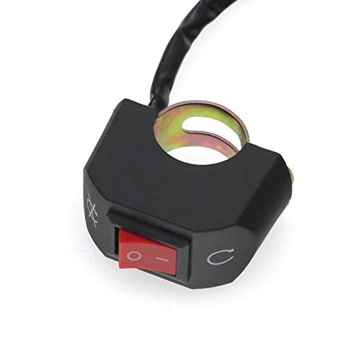 Handlebar Switch Motorcycle Handlebar Headlight Switch E-Bike ON/Off ATV Headlamp Switches for 7/8" Handle ATV/Scooter/Moped/Motocross Motorbike Switch