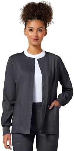 Cherokee Women's Snap Front Warm-up Jacket Snap Front Warm-up Jacket (Pack of 1)