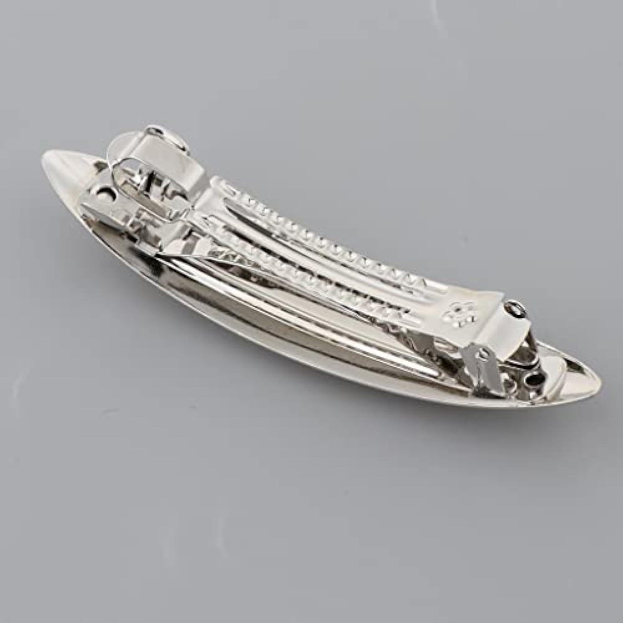 6x Metal Automatic Leaf French Barrette Hair Clip